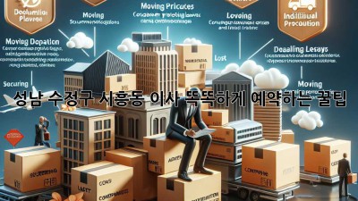 성남 수정구 시흥동 이사, 똑똑하게 예약하는 꿀팁!