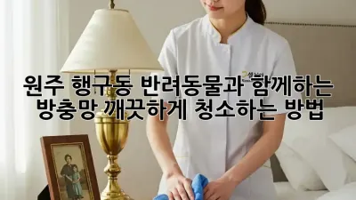 원주 행구동 반려동물과 함께하는 방충망 깨끗하게 청소하는 방법