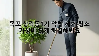 목포 상락동1가 악취 제거 청소, 가성비 있게 해결해봐요!